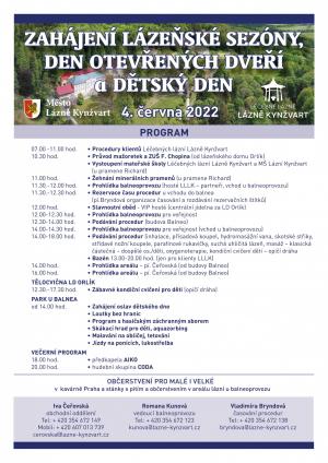 Zahájení lázeňské sezony, den otevřených dveří a dětský den 4. 6. 2022 1